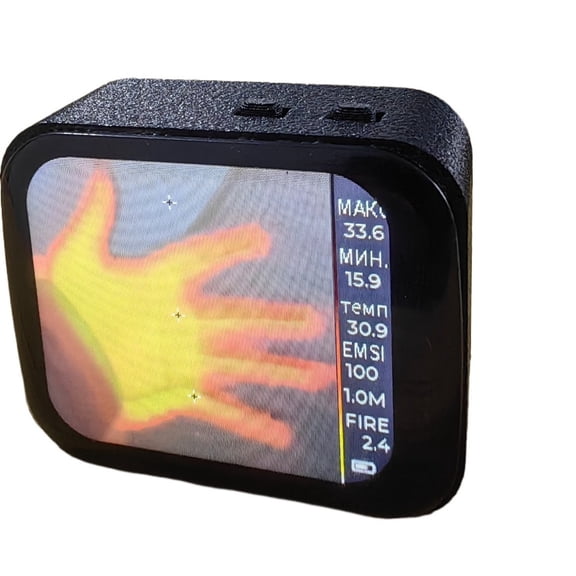 Mini Pocket-Sized Thermal Imager With Touchscreen - Portable Infrared Thermometer & Heat Leak Detector For Home Inspection And Phone Repair,Black