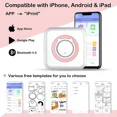 thumbnail image 1 of Mini Pocket Sticker Printer, Bluetooth Wireless Portable Mobile Printer Machine Inkless Instant Photo Thermal Printer for Notes, Photo, Pocket Label Receipt Printer Compatible with iOS & Android, 1 of 6