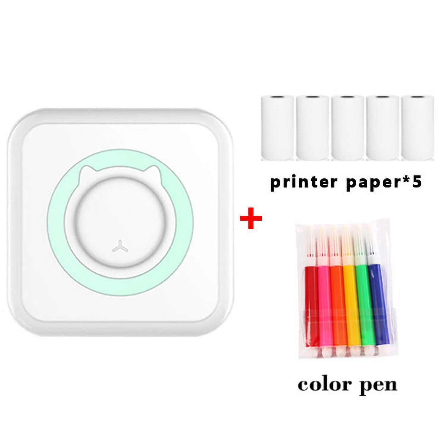 Mini Pocket Sticker Printer, Bluetooth Wireless Portable Mobile Printer
