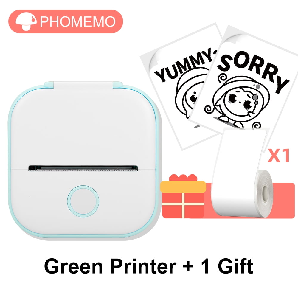 Phomemo Label Maker -M02 Pocket Printer Thermal Bluetooth Sticker Maker  with 3 Rolls Paper, for DIY Creation, Study Notes, Memo, List, Work Plan