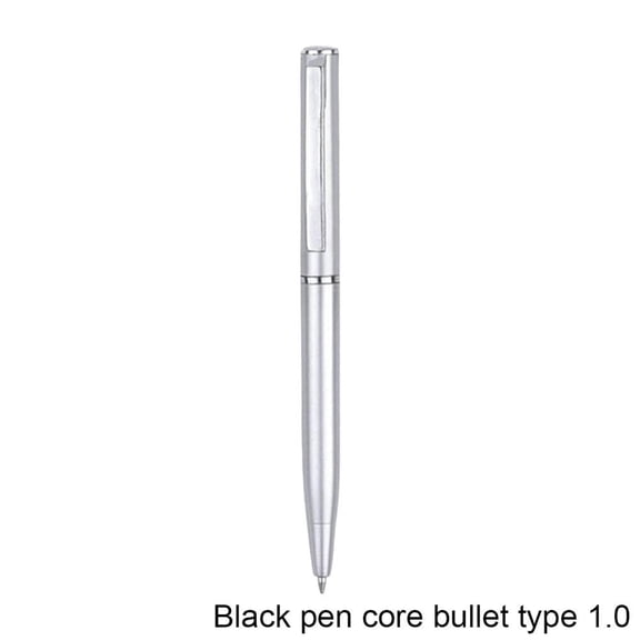 Mini Pocket-size Ballpoint Pen Metal Rotating Small Portable Oil Blue Pen
