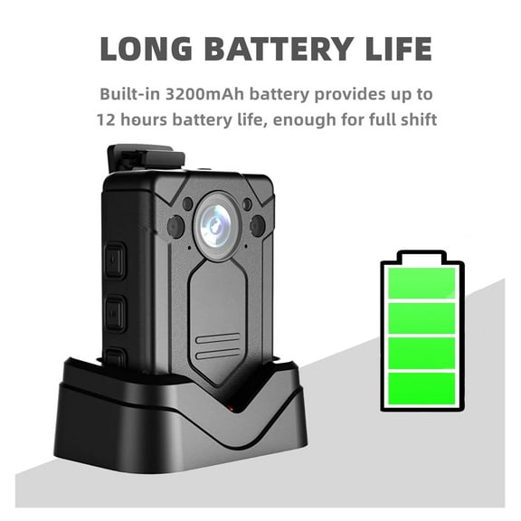 Mini Police BodyCam Full HD 1296P Body Worn Camera Portable Night Vision Wearable Video Camera GPS Recording Recorder ,Ultra HD