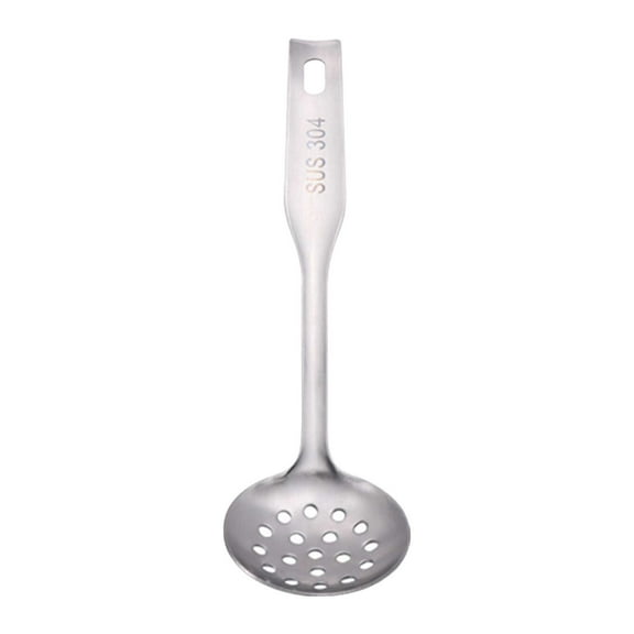 Mini Polished 304 Stainless Steel Cooking Utensil Set, Compact Kitchen Ladle and Slotted Spoon Set, Small Sized Turner and Spoon Kit, 3-Piece 304 Stainless Steel Sanded Finish Set