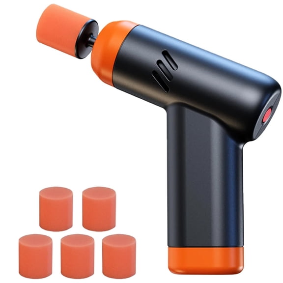 Mini Polisher for Car Detailing, 2 Speed Adjustable Cordless Polisher with 5 Sponge Polishing Pads,Rechargeable Handheld Scratch Repair Machine for Car Care Waxing Rotary (Black)