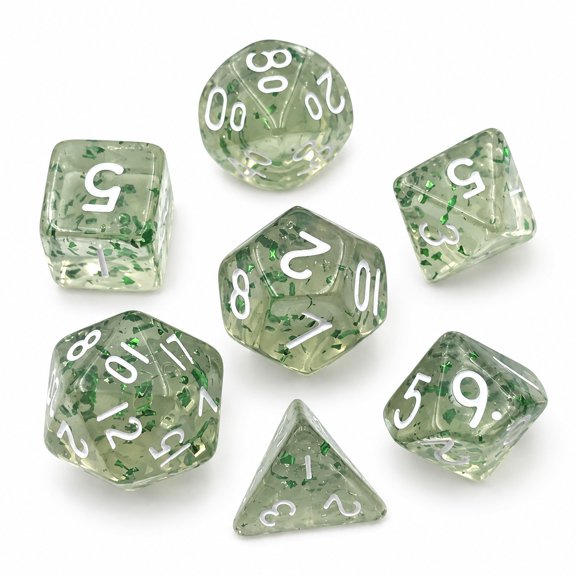 Mini Polyhedral Dice Set 0.3937 in Acrylic DND Dice for Tabletop RPG Board Games