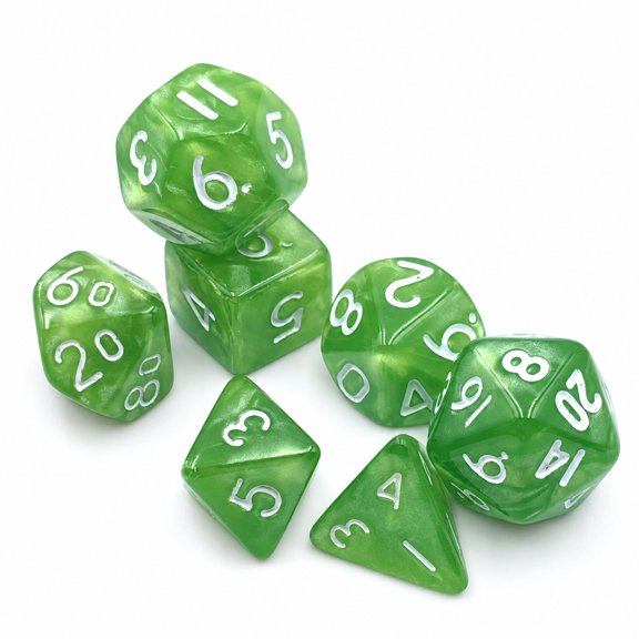 Mini Polyhedral Dice Set 0.3937 in Acrylic DND Dice for Tabletop RPG Board Games