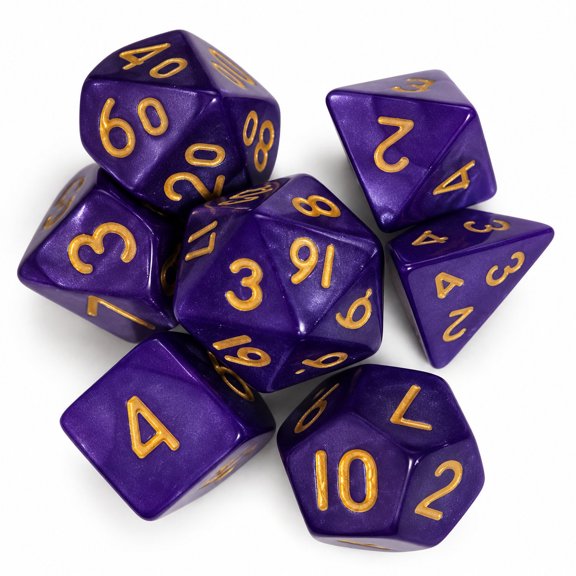 Mini Polyhedral Dice Set 0.3937 in Acrylic DND Dice for Tabletop RPG Board Games