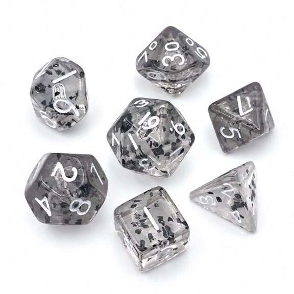 Mini Polyhedral Dice Set 0.3937 in Acrylic DND Dice for Tabletop RPG Board Games