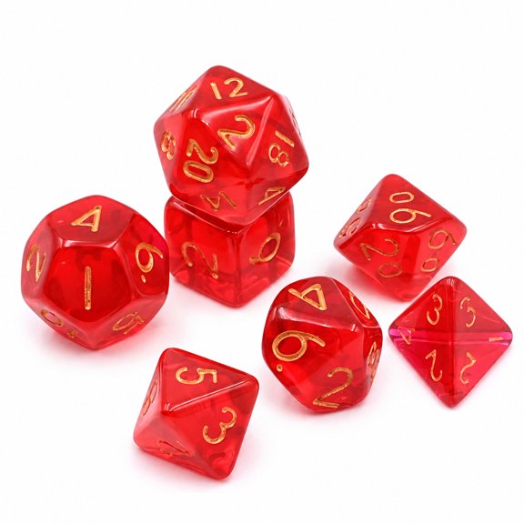 Mini Polyhedral Dice Set 0.3937 in Acrylic DND Dice for Tabletop RPG Board Games