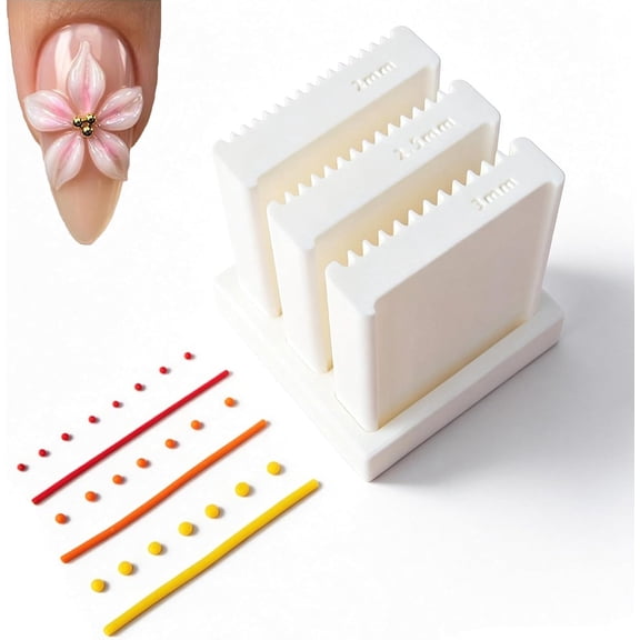 Mini Polymer Clay Bead Maker(2&2.5&3mm), 3D Ball Maker for Nails, Clay Roller Machine for DIY Jewelry Bead Roller Tool (White)