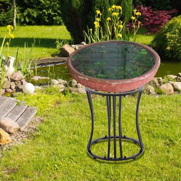 Mini Pond Kit Stand 16 Tall Garden Pond Stand for Indoor Waterfall Holder Garden Rack, Black