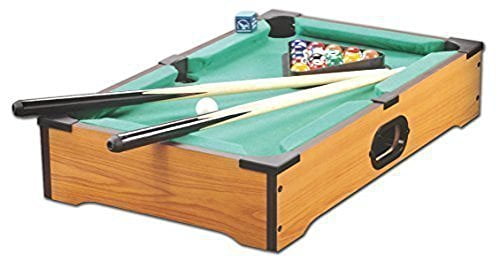 Compact Wooden Mini Pool Table with Green Felt Surface