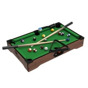 Mini Pool Table - 20-Inch Portable Tabletop Billiards Game with Cue Balls, Sticks, Chalk, Brush, and Triangle Rack - Table Games by Hey! Play!