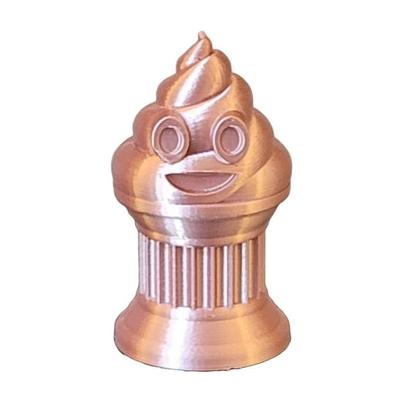 Znet3D Mini Poop Emoji Trophy – The Perfect 3-Inch Tall Award or Gift, Featuring a Solid Poop Emoji on a Classic Column Base
