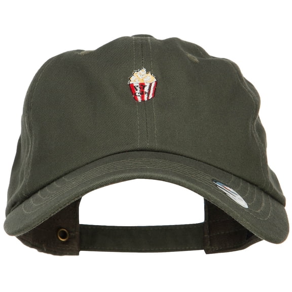 Mini Popcorn Embroidered Unstructured Cap - Olive OSFM