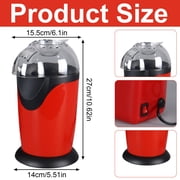 Mini Popcorn Maker - Compact Electric Popcorn Machine for Home - Hot Air Popcorn Popper for Movie Night Party Snack - Healthy Oil-Free Popcorn Machine