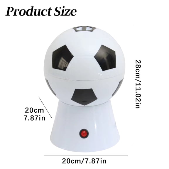 Mini Popcorn Maker - Football Shaped Popcorn Machine - Fun family Party Snack Maker - Desktop Electric Popcorn Popper for Home Movie Night
