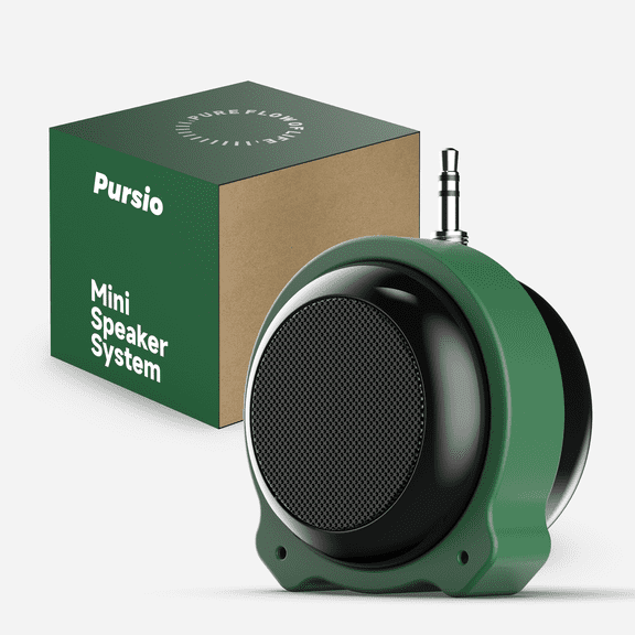 Mini Portable 3.5mm Line-in Aux Speaker, 5W Quality Sound Rubber Stand