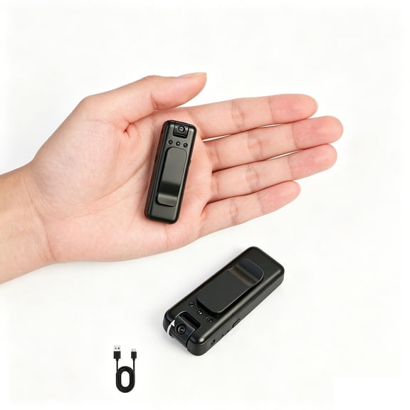 Mini Portable 4K Body Worn Camera with Infrared Night Vision 128GB Support and Audio Video Recording for Law Enforcement and Travel