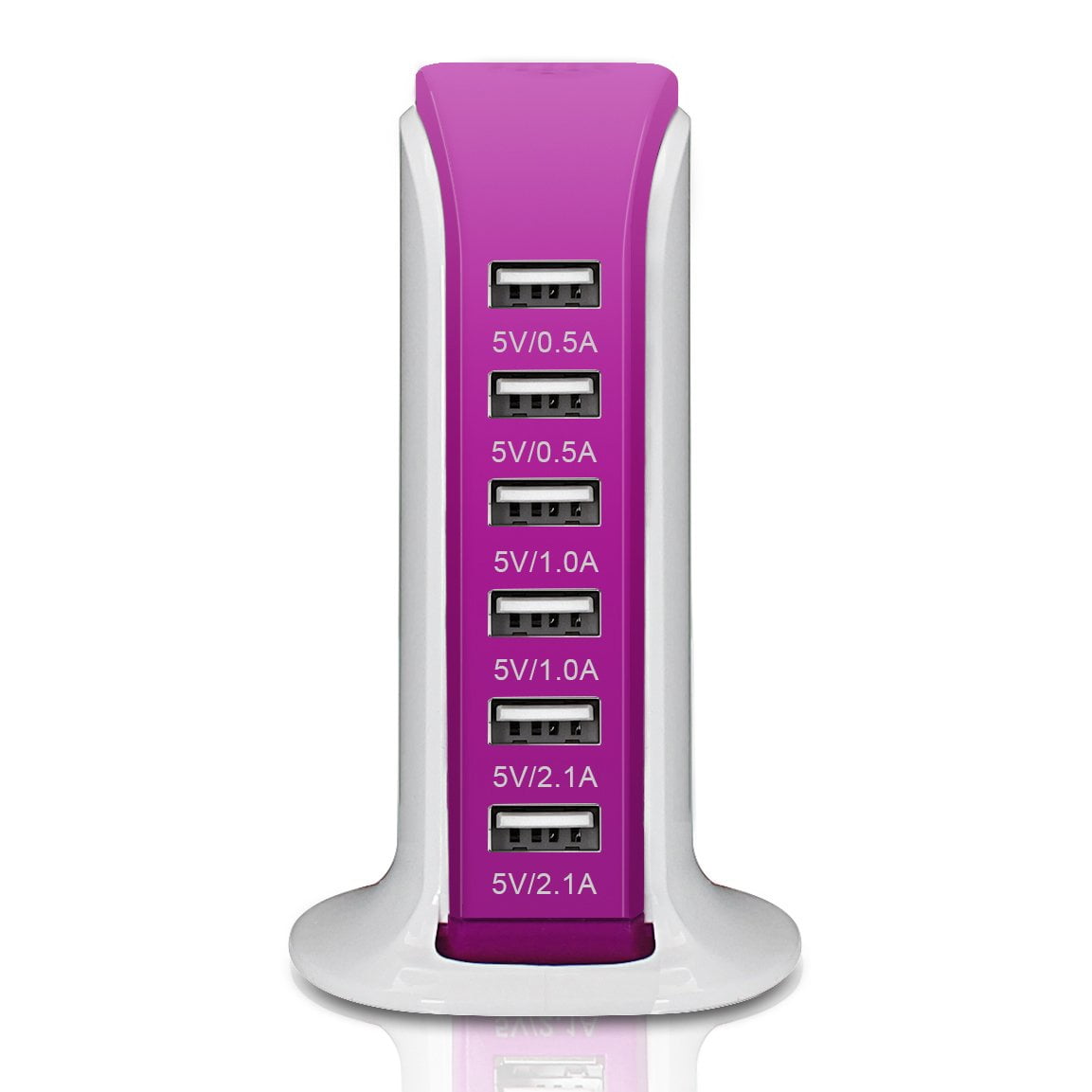 Mini Portable 6 Port USB Charger, USB Quick Charger Desktop Charging ...