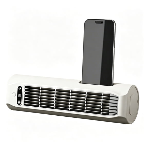 Mini Portable Air Conditioner, 3 Speed Air Conditioner Fan, 3-in-1 Standing/Wall-Mounted/Desktop Cooling Fan USB Rechargeable for Home/Office/Dorm/Rv