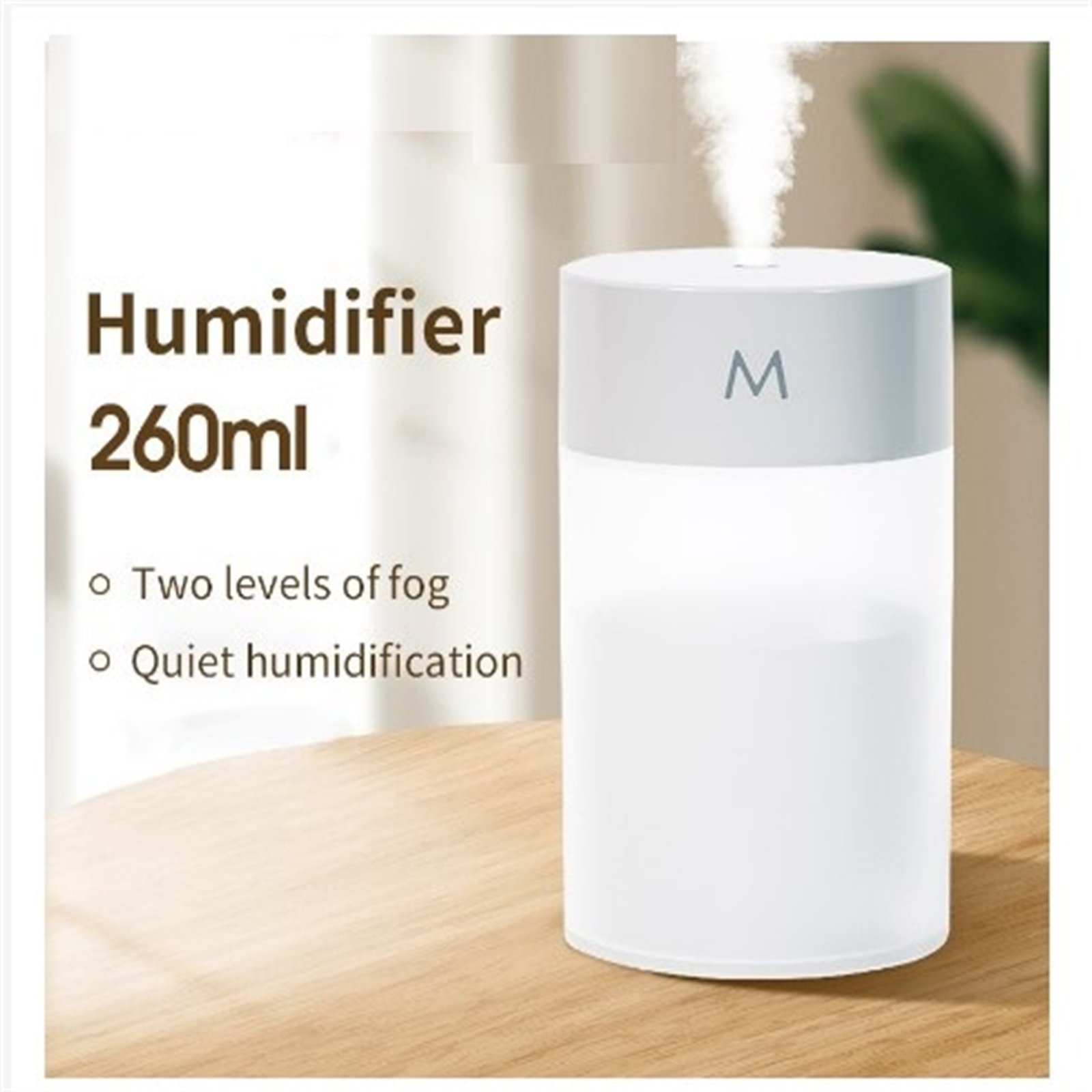 Mini Portable Air Humidifier With Essential Oils 260ml Large Capacity