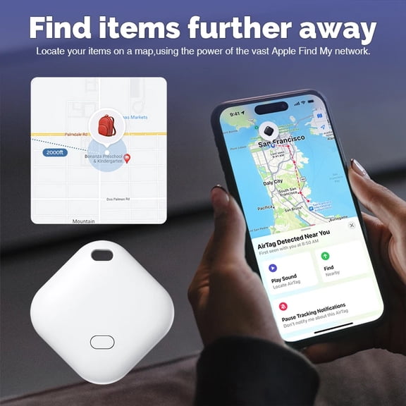 Mini Portable Anti-Loss Device Tracker for Pets,Cars, Wallets, Bags, Keys, And Luggage finder (only compatible with IOS)