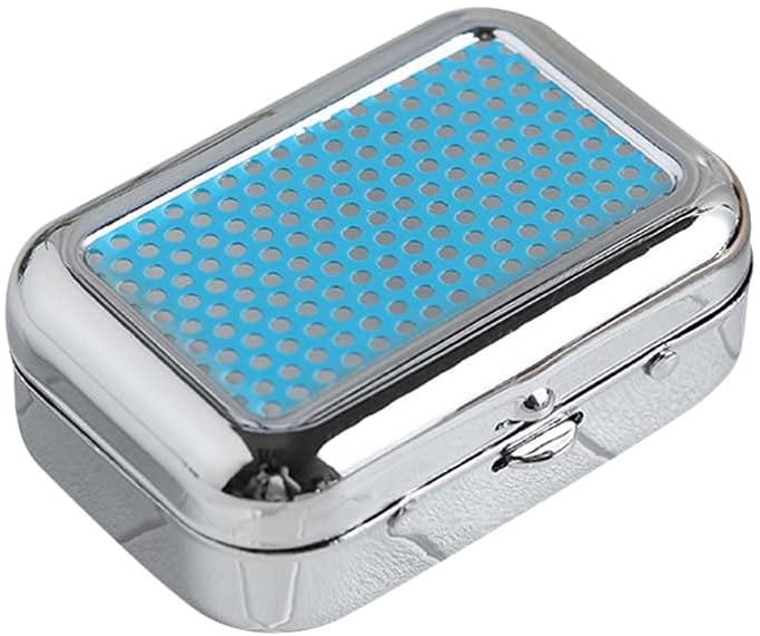 Mini Portable Ashtray Square Metal Ashtray with Lid Outdoor Cigarettes