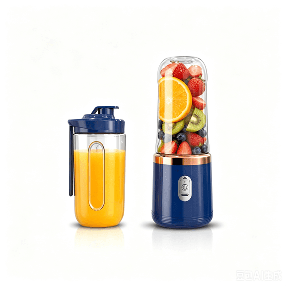 Mini Portable Blender, 13oz Personal Size, USB Rechargeable Cordless, Powerful Motor for Smoothies & Shakes, Crushes Ice, 30 Min per Charge, Easy-Clean Detachable Design
