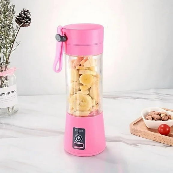 Mini Portable Blender, Smoothies Personal Blender Mini Shakes Juicer Cup USB Rechargeable with 6 blades, Home and Kitchen Gadgets Appliances, Pink