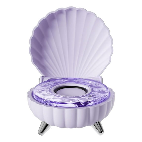 Mini Portable Bluetooth Speaker, LED Seashell Small Bluetooth Speaker, Bluetooth Connection Stereo, Wireless Bluetooth MP3 Music Player with Colorful Ambient Light for Home/Travel/Shower/Car