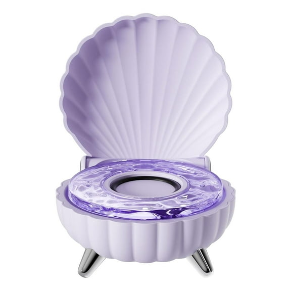 Mini Portable Bluetooth Speaker, LED Seashell Small Bluetooth Speaker, Bluetooth Connection Stereo, Wireless Bluetooth MP3 Music Player with Colorful Ambient Light for Home/Travel/Shower/Car