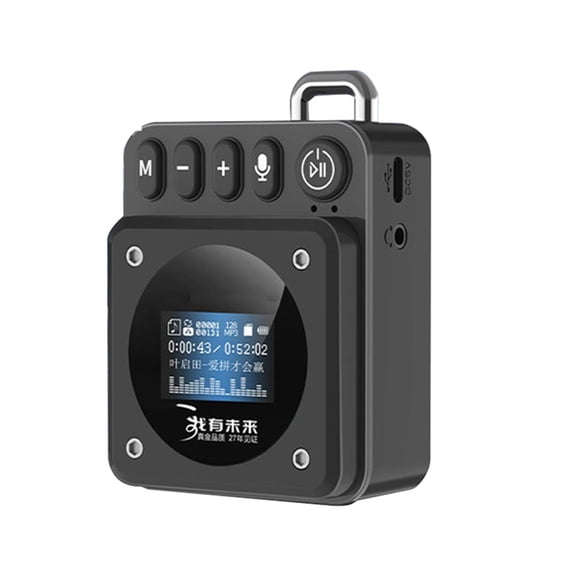 Mini Portable Bluetooth Speaker Lyrics Display Heavy Bass Soundbar Handsfree Call MP3 Music Player Recorder Bluetooth A