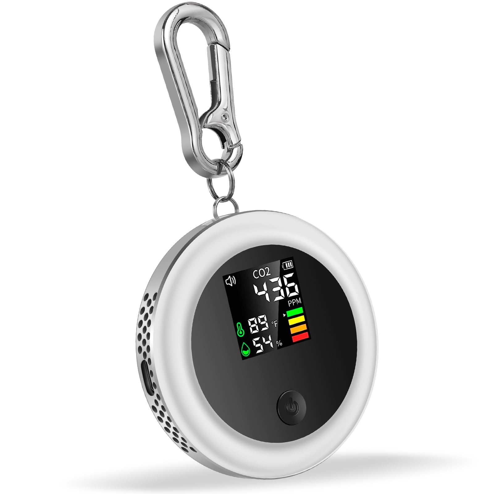 FUYGRCJ Portable CO2 Detector, 3in1 Lightweight Carbon Dioxide Detector Air Quality Monitor