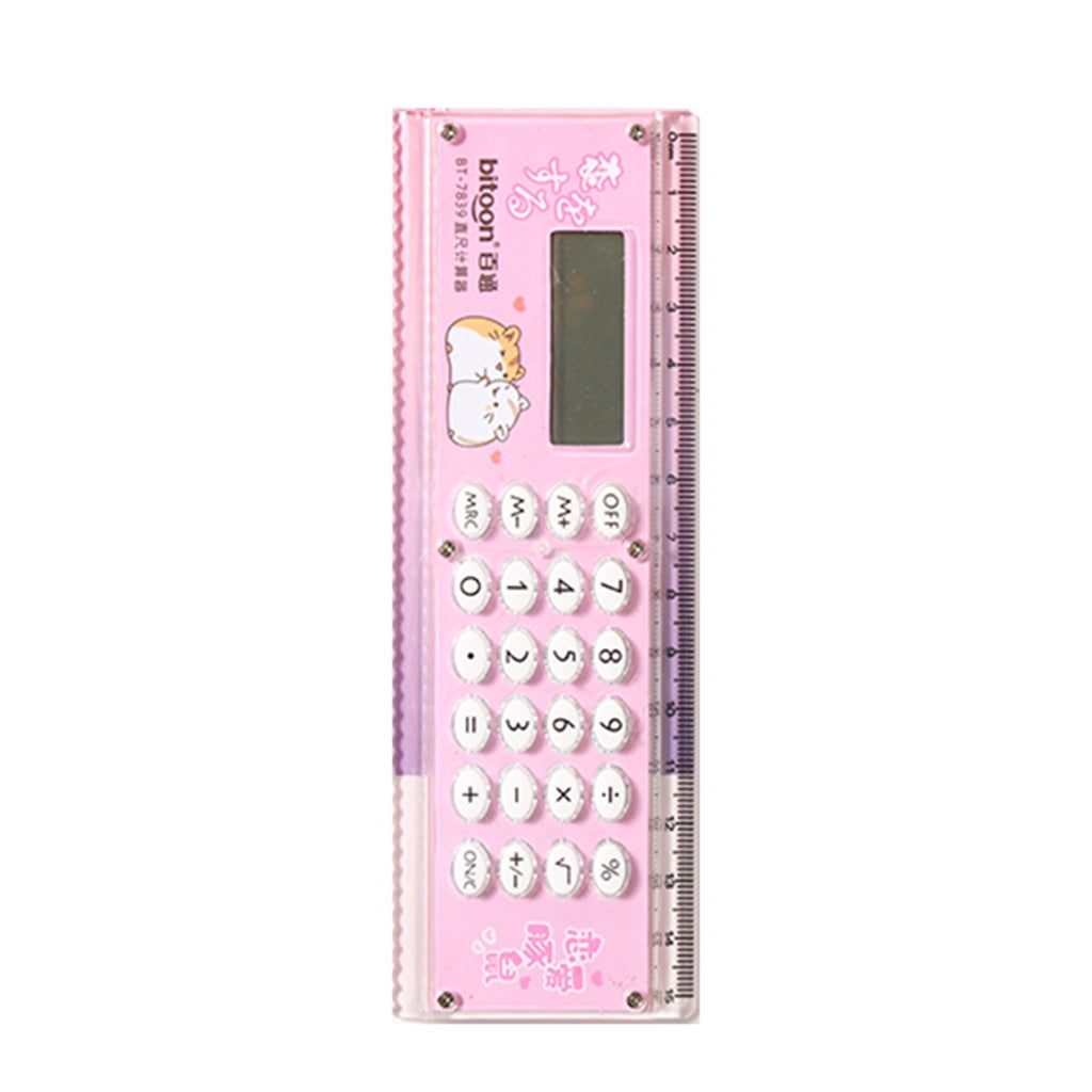 Mini Portable Calculators Ruler with 8-Digit LED Display 1 x Cell ...