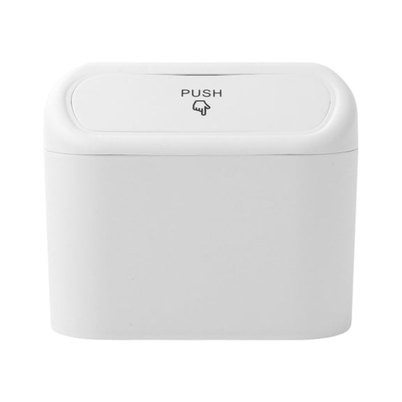 Mini Portable Car Trash Can Car Seat Back Door Hanging Storage Box Multifunctional Automotive Garbage Cans for Front Back Seat Accessories, White