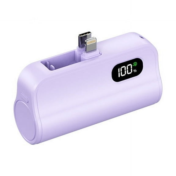 Mini Portable Charger 5000mAh Power Bank for iPhone, USB C Cell Phone Portable Power, LCD Display Battery Pack Compatible with iPhone 16/16 Pro Max/15/14/13/12/11/XR/8/ Samsung,Android Phones etc