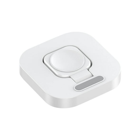Mini Portable Charger,Portable Magnetic Charging Dock for Watch,3W Vertical Charger Foldable Wireless Fast Charger Stand for Most Watch Series Portable Design for Travel,White