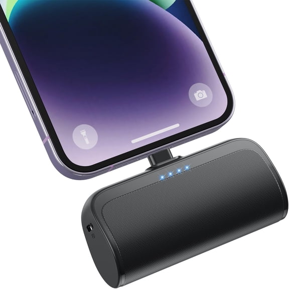 Mini Portable Charger Power Bank for iPhone,5200mAh Phone Charger, Ultra-Compact PD Fast Charging Battery Pack Compatible with iPhone 14/14 Plus/Pro Max/13/12/12 Mini/11/XS/XR/X/8/7/6/6s