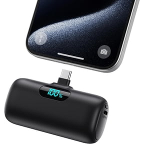 Mini Portable Charger USB C Power Bank,Upgraded 5000mAh PD Fast Charging Battery Pack Built-in USB-C Connector Travel Essential for iPhone17/17Pro/17Pro Max/Air/16 Plus/16Pro Max/15 Series,Android