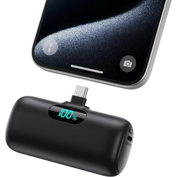 Mini Portable Charger USB C Power Bank,Upgraded 5000mAh PD Fast Charging Battery Pack Built-in USB-C Connector Travel Essential for iPhone17/17Pro/17Pro Max/Air/16 Plus/16Pro Max/15 Series,Android