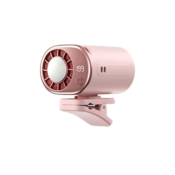 Mini Portable Clip Cooling Fan, Semiconductor Fast Refrigeration Fan with Digital Screen, 360° Rotate USB Charged Personal Fan for Outdoor Travel Car Desk