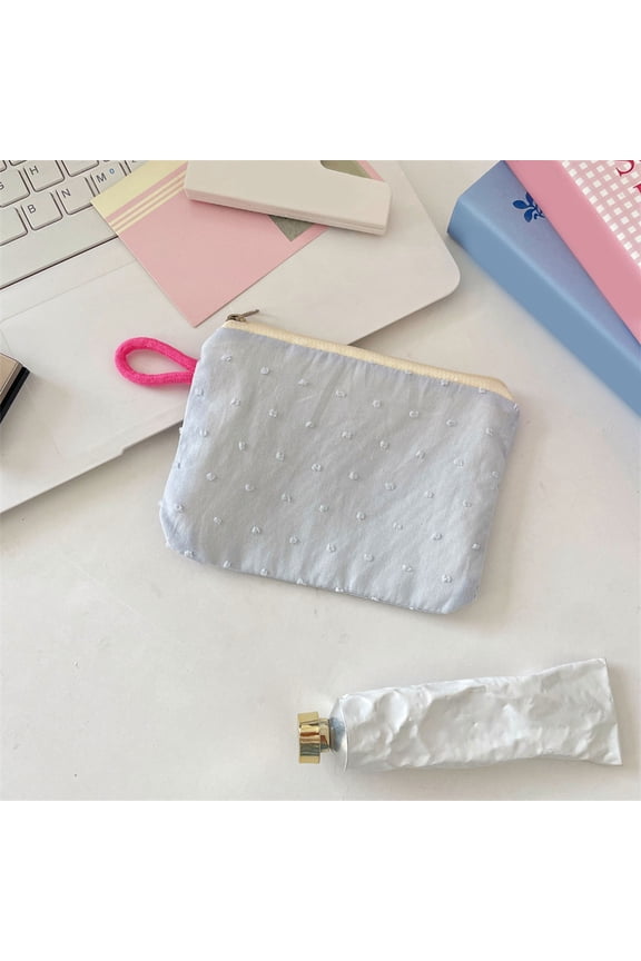 Mini Portable Coin Purse Women's Lipstick Organizer Small Makeup Bag Travel Accessory Carry Pouch Fresh Design Daily Use Storage Solution Pocket Sized Container Compact Organizational Tool