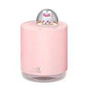 Mini Portable Desk Humidifier - Cute Rabbit USB Cool Mist Air Humidifier with Night Light for Bedroom Office Desktop Car TravelPink