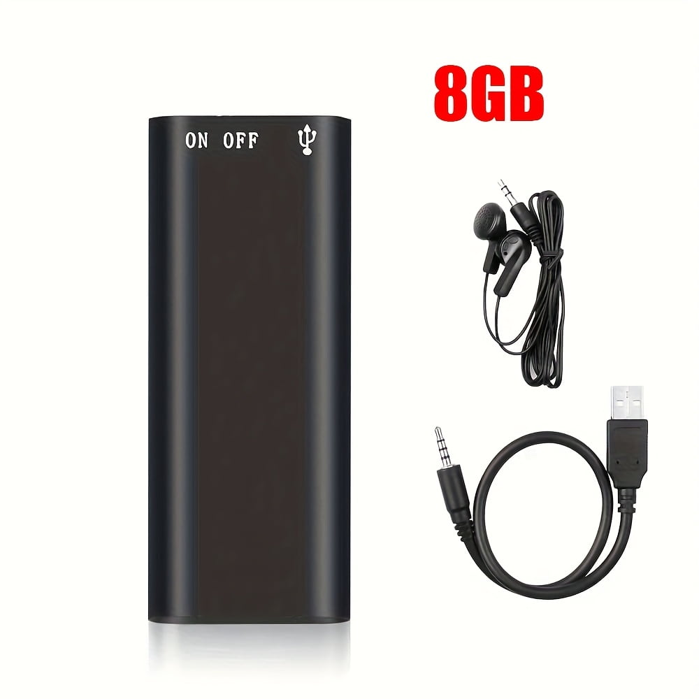 Mini Portable Digital Voice Recorder (for Lectures And Conferences) 8 Hour Continuous Voice Activated Recording Device With 192kbit Adpcm Recording (Neutral English, Black 16, 32GB)