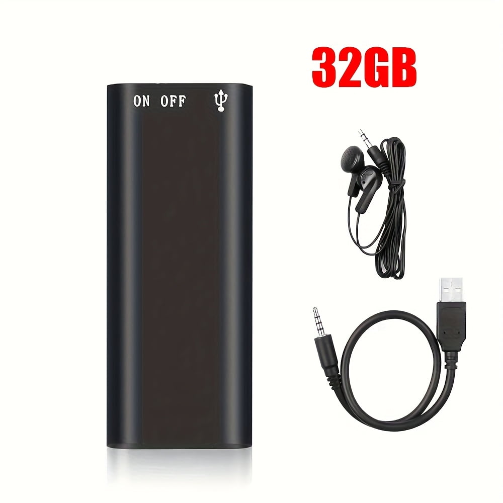 Mini Portable Digital Voice Recorder (for Lectures And Conferences) 8 Hour Continuous Voice Activated Recording Device With 192kbit Adpcm Recording (Neutral English, Black 16, 32GB)