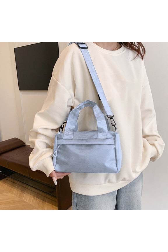 Mini Portable Duffle Gym Bag Detachable Adjustable Shoulder Strap Waterproof Sports Tote for Unisex Fitness Travel Daily Use Blue
