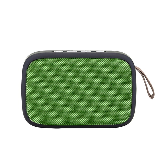 Mini Portable FM Radio Bluetooth Speaker with HiFi Subwoofer and Hands-Free Calling Compact Music Player for Home Office or Car Use - Color: Green