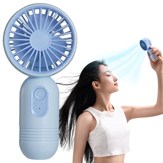 Mini Portable Fan 1 Pack, Cute Handheld Fan Battery Operated Lightweight Small Personal Fan with 3 Speeds and USB Rechargeable Eyelash Fan for Stylish Girl Women Men Office Outdoor Travel Camping