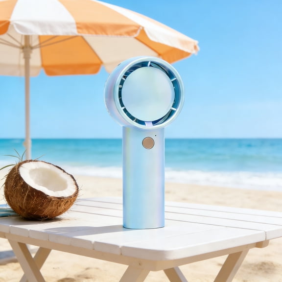 Mini Portable Fan-Bladeless Safe Design, Powerful Turbo Handheld Fan, 4Hrs Max Cooling Time，USB Rechargeable, Small Pocket for Travel/Lash, Gifts For Girls/Women (Blue)